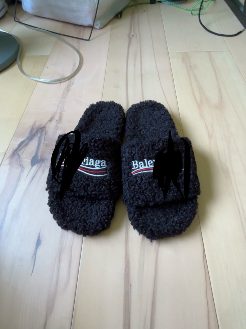 Balenciaga Black Slide Slippers